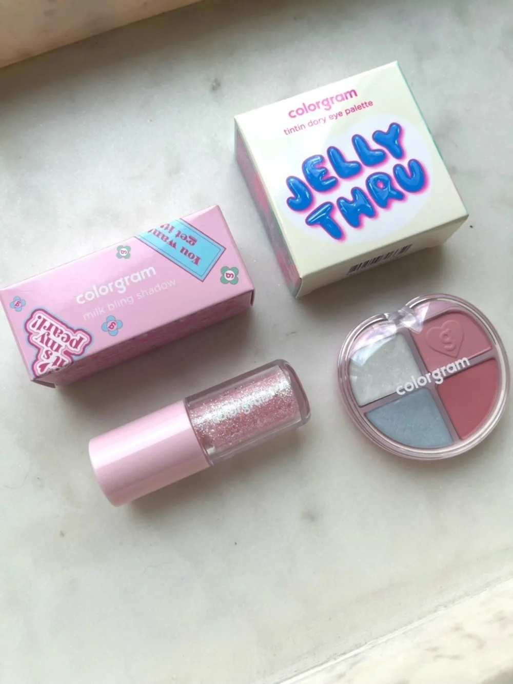 💜 SET OF 2, COLORGRAM Eyeshadow Palette & Liquid Glitter Eyeshadow